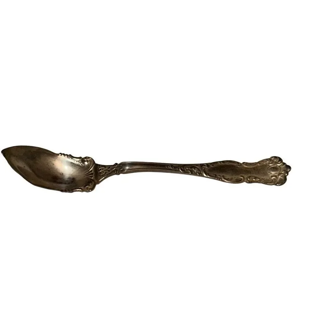 7 Vintage WM Rogers & Son AA Silver Grapefruit Spoon Set 6.5